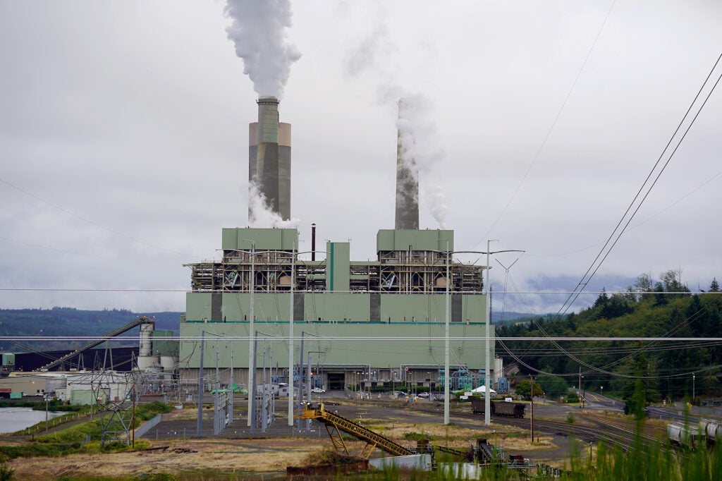 A coal-fired power plant forced to stay open by Trump.